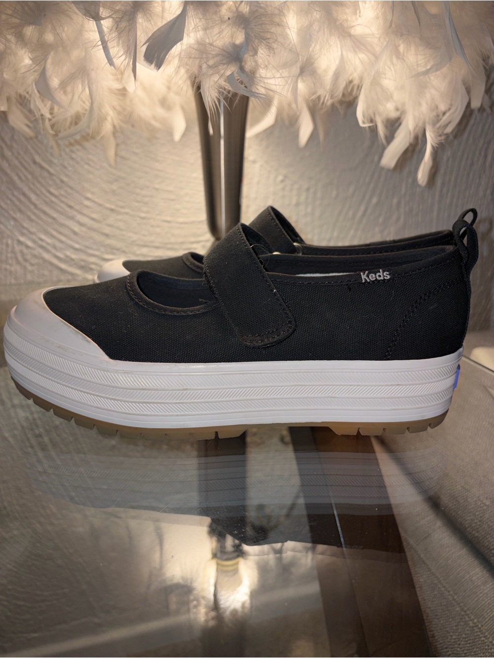 NEW Keds black canvas Maryjane platform sneakers size 6.5 - Picture 11 of 16
